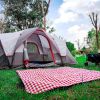 6 Person Family Camping Tents, Outdoor Double Layers Waterproof Windproof with Top Roof Rainproof Easy Set Up Camping Gear with Carry Bag XH