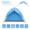 Double-Deck Tow-Door Hydraulic Automatic Tent Build Outdoor Tent Blue