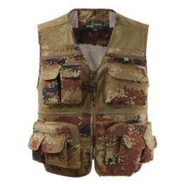 Multi-pocket Men's Professional Photography Vest (Option: Yellow-4XL)