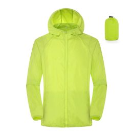 Summer Outdoor Sun Protection Clothing Women'S Lightweight Waterproof Windbreaker (Option: Green-3XL)