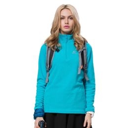 Autumn And Winter Warm Jacket Women's New Style Outdoor Women's Fleece Jacket (Option: Lake Blue-2XL)