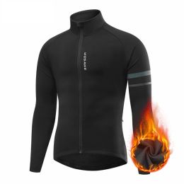 Men's Outdoor Off-road Mountain Sports Fleece Cycling Clothing (Option: BO284 Black-M)