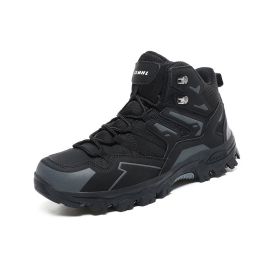 Hiking Same High-top Outdoor Shoes Sneaker (Option: Black-37)