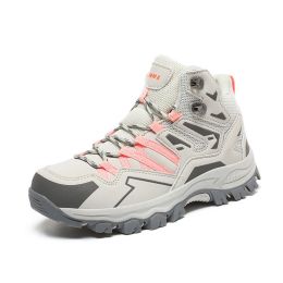 Hiking Same High-top Outdoor Shoes Sneaker (Option: Pink-37)