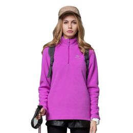 Autumn And Winter Warm Jacket Women's New Style Outdoor Women's Fleece Jacket (Option: Purple-2XL)