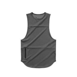 Mens Sports Vest Summer Quick Drying (Option: Dark grey light board-3XL)