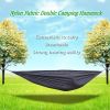 Portable and durable compact nylon fabric two-person travel camping hammock