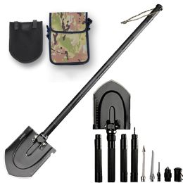 New Military Tactical Shovel Survival Tools Camping Shovel Backpacking Equipment (Color: Gray)