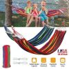 Camping Travel Beach Double Hammock Canvas Hanging Hammock Swing Bed