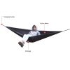 Portable and durable compact nylon fabric two-person travel camping hammock