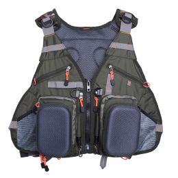 Fly Fishing Vest Pack Adjustable for Men and Women (Color: Green)