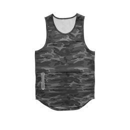 Mens Sports Vest Summer Quick Drying (Option: Grey camouflage light board-3XL)