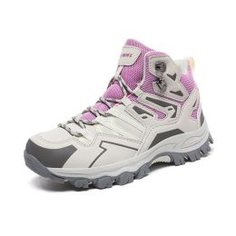 Hiking Same High-top Outdoor Shoes Sneaker (Option: Purple-38)