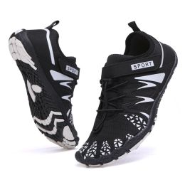 Men's And Women's Outdoor Breathable Quick-drying Shoes Waterproof Beach (Option: 2029 Black And White-40)